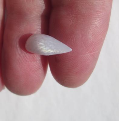 Drop Shaped Clam Pearl 3+ carats with Flame for Sale