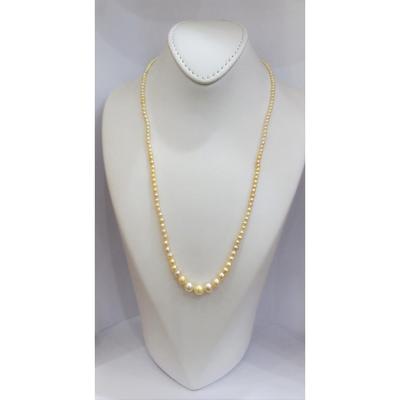 Exquisite Natural Basra Pearl Necklace Strand 41 carats