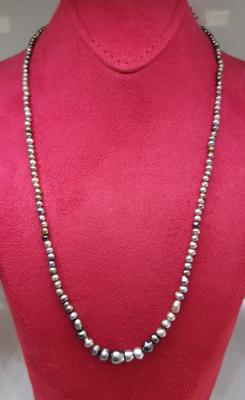 Grey Natural Pearls from Persian Gulf Necklace