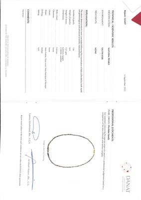 Cert - Grey Natural Pearls from Persian Gulf Necklace