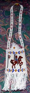 Indian on Horse Beaded Purse