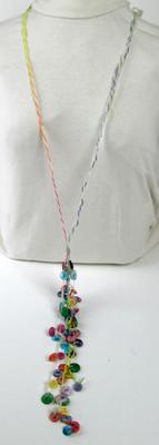 Long Colorful Muscatine Pearl Button Necklace
