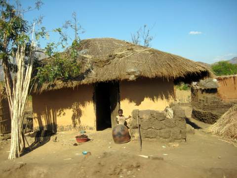 Hut in Malawi Village