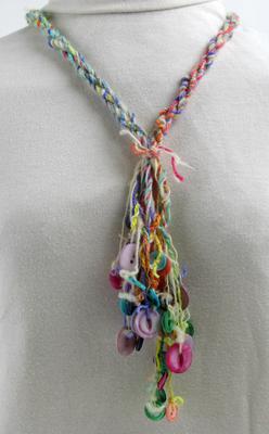 Multi-Colored Muscatine Button Necklace