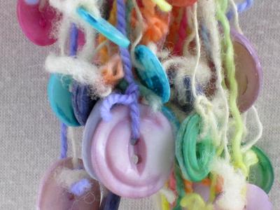 Multi-Colored Muscatine Button Necklace