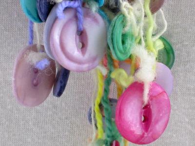 Multi-Colored Muscatine Button Necklace