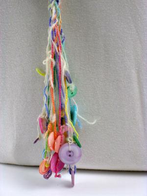 Muscatine Button Necklace on Wool