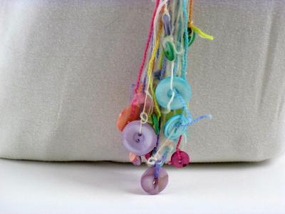 Muscatine Button Necklace on Wool