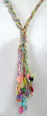 Muscatine Pearl Button Necklace - Colorful