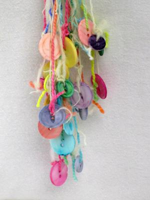 Muscatine Pearl Button Necklace - Colorful