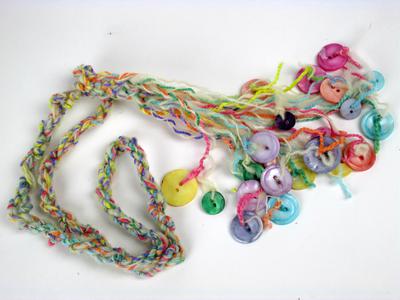 Muscatine Pearl Button Necklace - Colorful