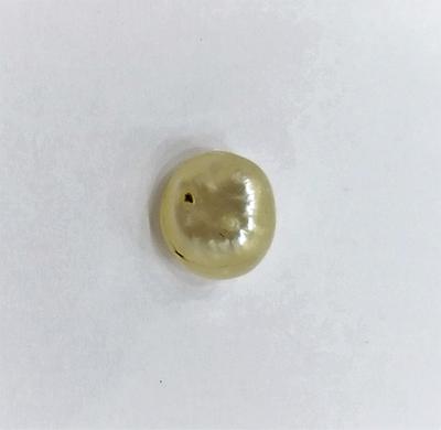 Natural 9mm Basra Pearl  Button Shape DANAT certificate
