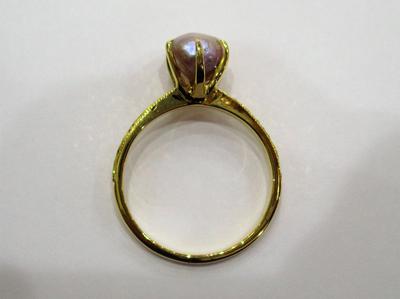 Natural Basra Baroque Pearl Ring 2+ carats
