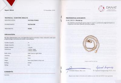 Certificate: Natural Basra Pearl Bracelet