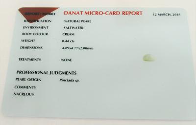 Certificate - Natural Basra Pearl Bracelet on 18k Gold