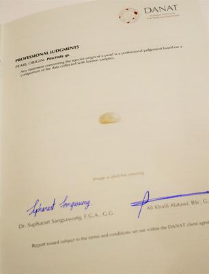 Certificate - Natural Basra Pearl Bracelet on 18k Gold