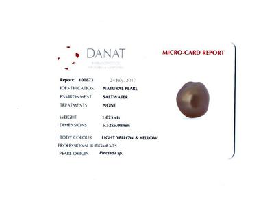 Certificate Natural Basra Pearl Loose 1 ct Not Drilled