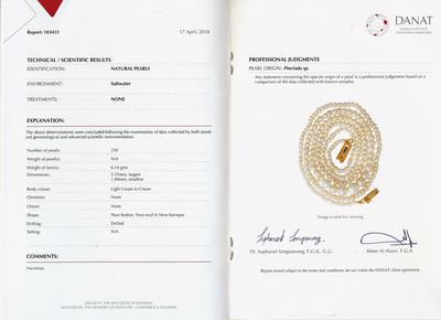 Natural Basra Pearl Necklace 1-5mm 30 carats