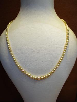 Natural Basra Pearl Necklace 18 inches 36 carats 2-4mm