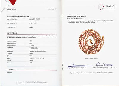 Natural Basra Pearl Necklace 18 inches 36 carats 2-4mm