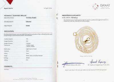 Natural Basra Pearl Necklace 2-5mm 16 Inches Long