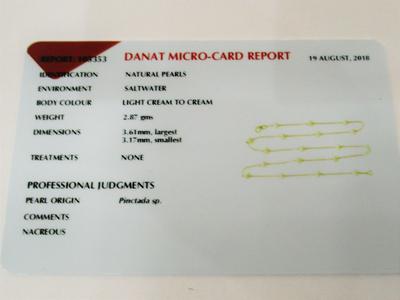 Natural Basra Pearl Necklace on 18k Gold 18 inches