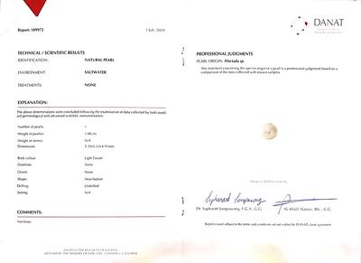 Natural Basra Pearl Pair 5mm Light Cream