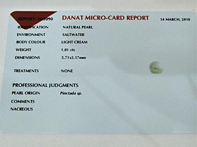 Natural Basra Pearl Pendant 1 carat