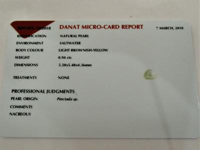 Natural Basra Pearl Pendant with Diamonds