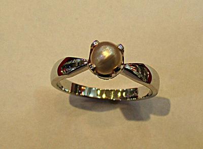 Natural Basra Pearl Ring in 18K Gold