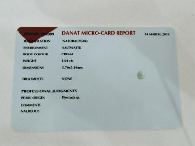 Natural Basra Pearl Ring with Diamonds and 18k Gold