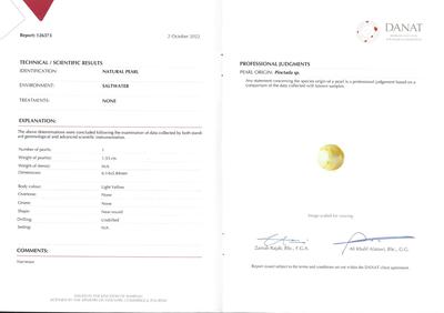 Cert - Natural Basra Pearl Stud Earrings 6mm