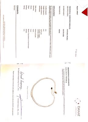 Certificate Natural Basra Pearls Double line Graduated Necklace