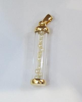 Natural Basra Pearls in a Glass Tube