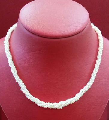 Natural Basra Persian Gulf Pearl Twisted Necklace