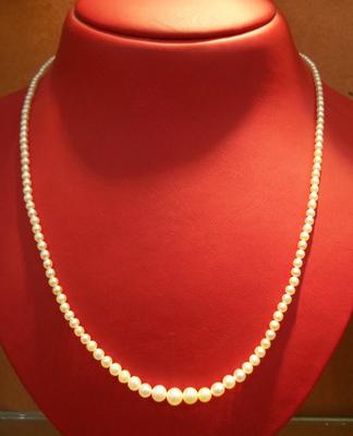 Natural Basra Saltwater Pearl Necklace Strand