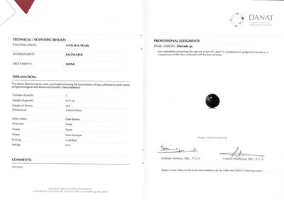 Natural Black Pearl Diamond Ring