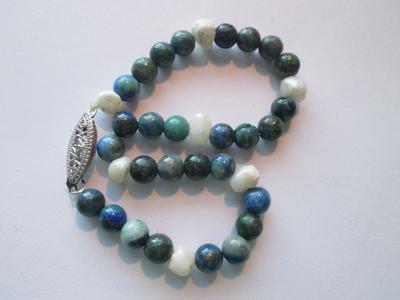 Natural Clam Pearl Bracelet with Elat Stones