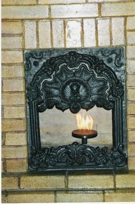 Baku natural gas fireplace