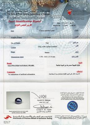 Natural Grey Pearl Pendant with Diamonds