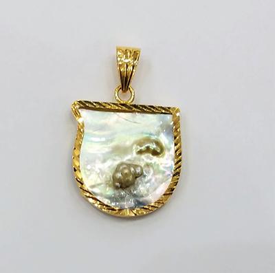 Natural Cluster of Basra Pearls attached to a shell