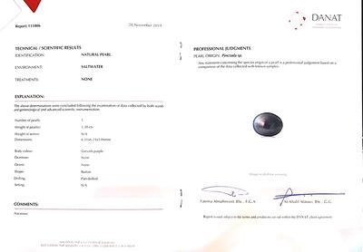 Natural Loose Grey Pearl 1+ carats 6mm