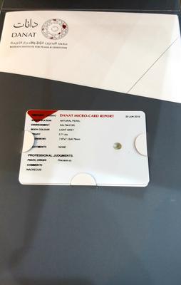 Natural Loose Pearl 2 carats High Luster Near Button Shape