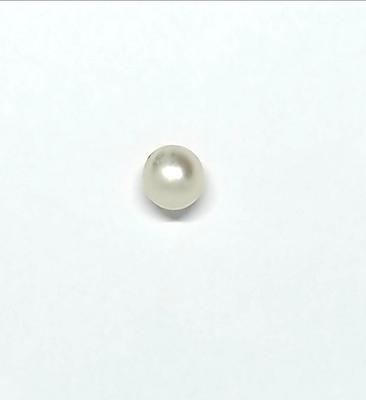 Natural Pearl 2 carats Button Shape 7mm Light Cream