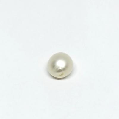 Natural Pearl 2 carats Button Shape 7mm Light Cream