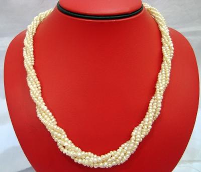 Natural Persian Gulf Pearl 5 Strand Necklace with Certificate