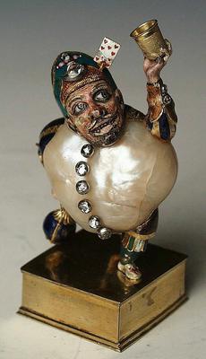 Natural Pearl Dancing Dwarf Figurine