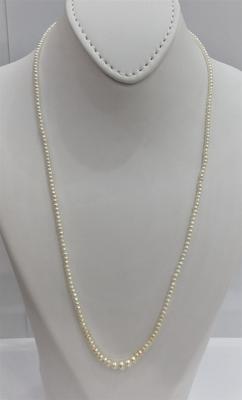 Natural Pearl Necklace Strand 18 Inches 18k Gold Clasp