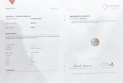 Certificate - Natural Pearl Ring Persian Gulf Pearl