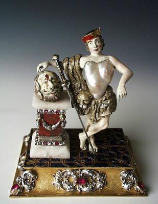 Natural Pearl Sculpture - David with the head of Goliath